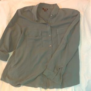 Green button-up
